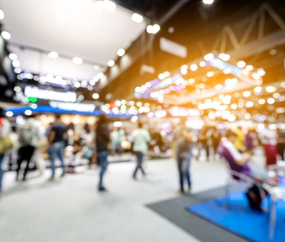 Abstract,Blurred,Defocused,Tradeshow,Event,Exhibition,,Business,Convention,Show,,Job